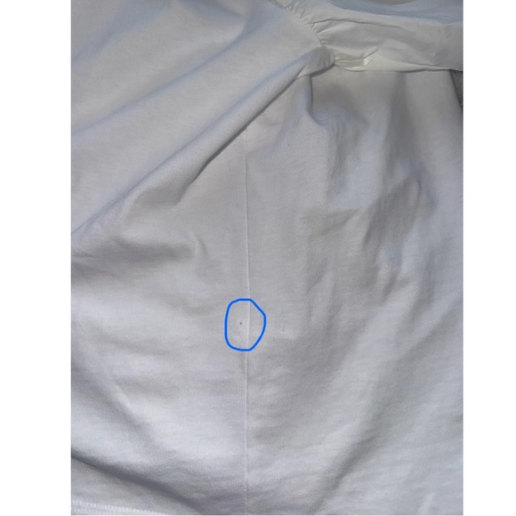 FRAME💕Ruched Tie Sleeve Tee in Blanc Size L - Picture 13 of 15